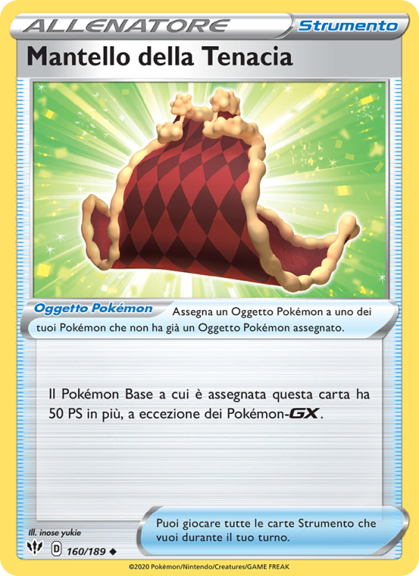 Mantello della Tenacia 160/201 — Darkness Ablaze (Italian Pokémon TCG card)