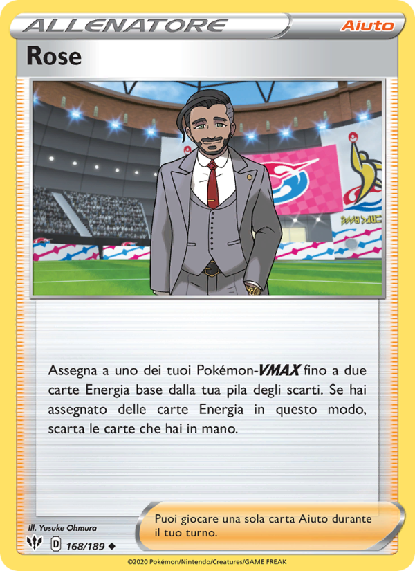 Rose 168/201 — Darkness Ablaze (Italian Pokémon TCG card)