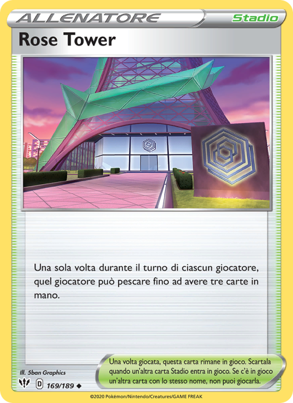 Rose Tower 169/201 — Darkness Ablaze (Italian Pokémon TCG card)