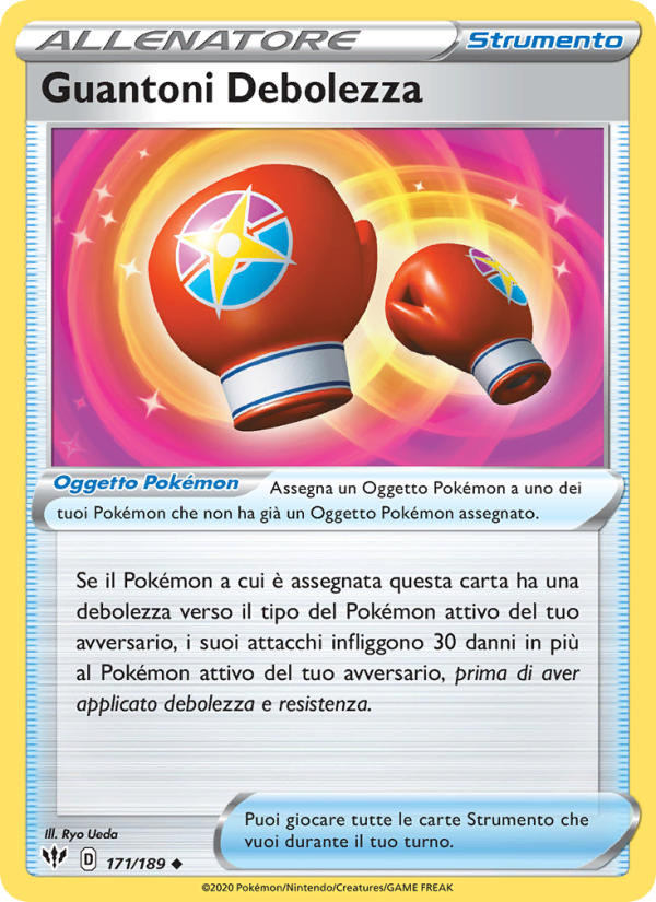 Guantoni Debolezza 171/201 — Darkness Ablaze (Italian Pokémon TCG card)