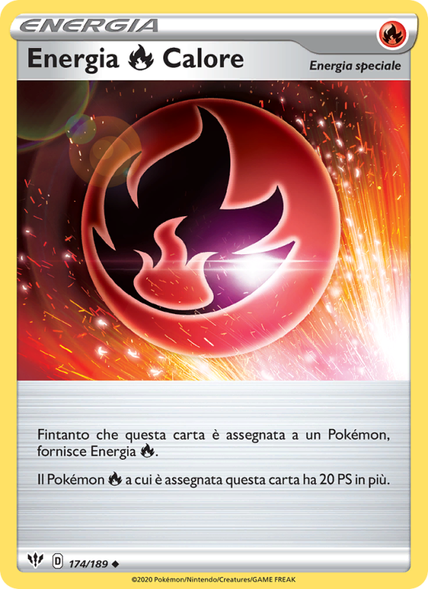 Energia Fire Calore 174/201 — Darkness Ablaze (Italian Pokémon TCG card)