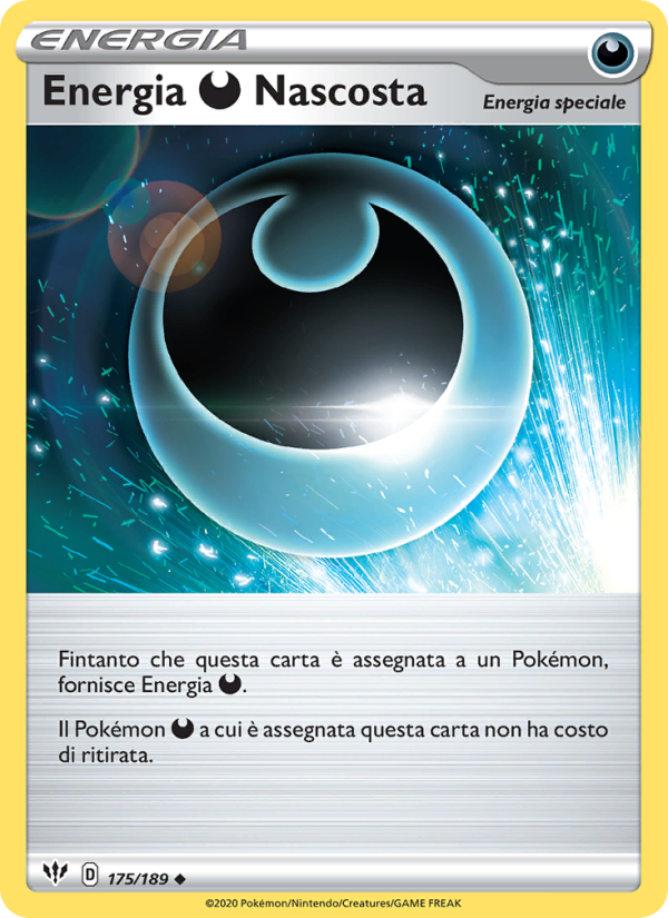 Energia Darkness Nascosta 175/201 — Darkness Ablaze (Italian Pokémon TCG card)