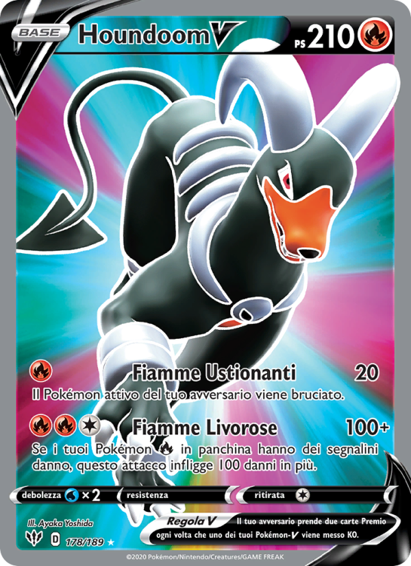 Houndoom V 178/201 — Darkness Ablaze (Italian Pokémon TCG card)