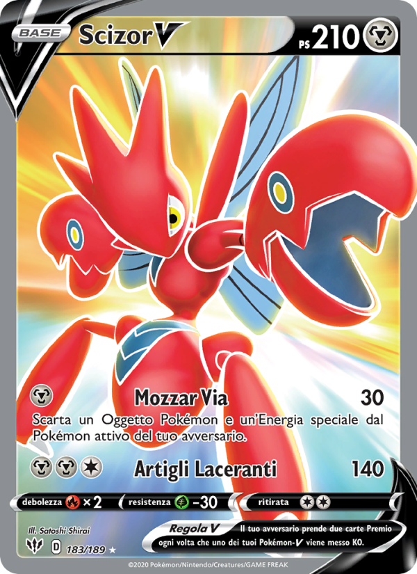 Scizor V 183/201 — Darkness Ablaze (Italian Pokémon TCG card)