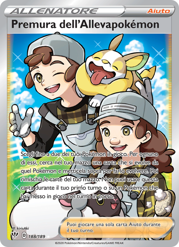 Premura dell'Allevapokémon 188/201 — Darkness Ablaze (Italian Pokémon TCG card)
