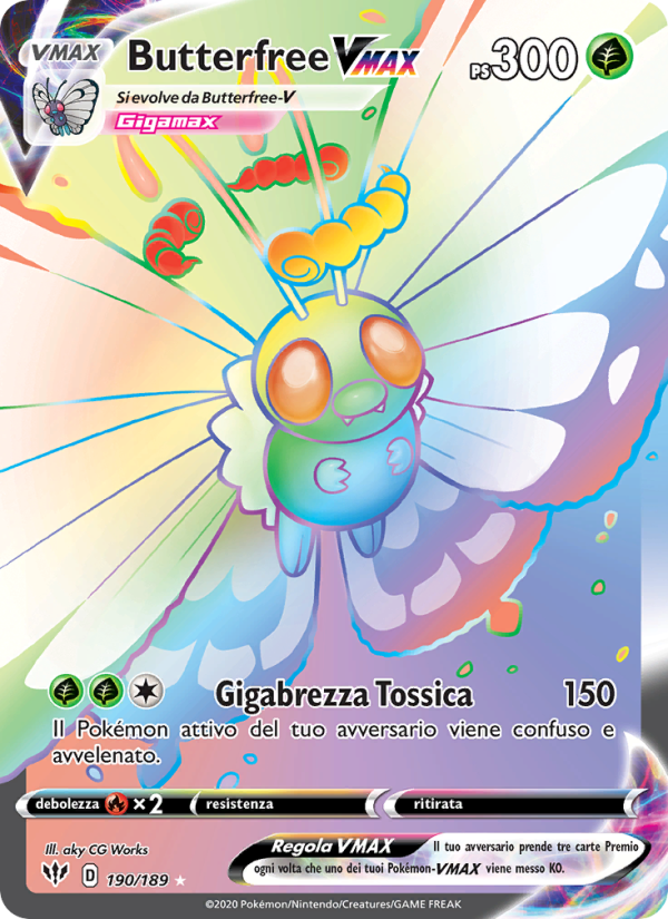 Butterfree VMAX 190/201 — Darkness Ablaze (Italian Pokémon TCG card)