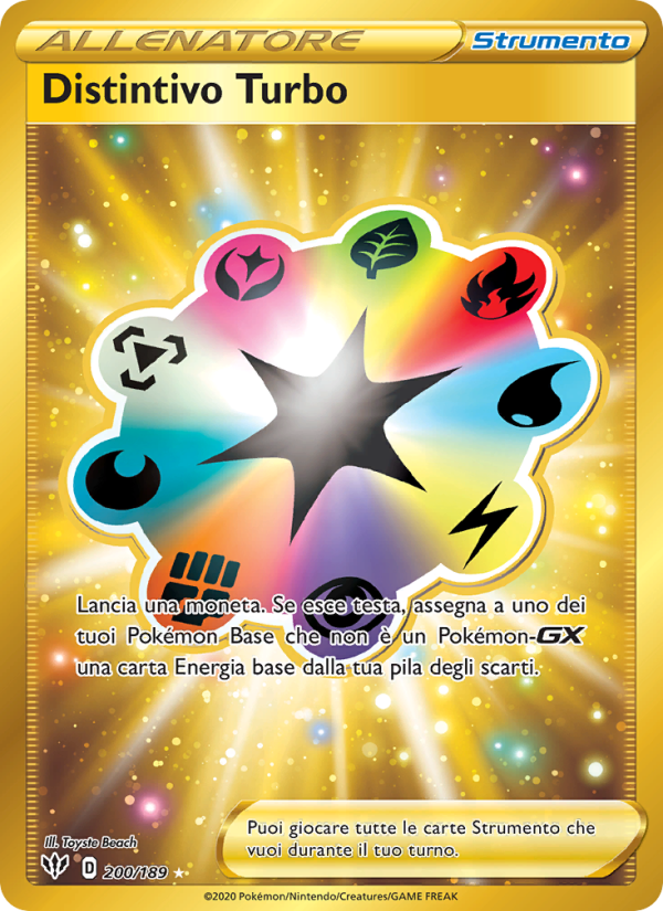 Distintivo Turbo 200/201 — Darkness Ablaze (Italian Pokémon TCG card)