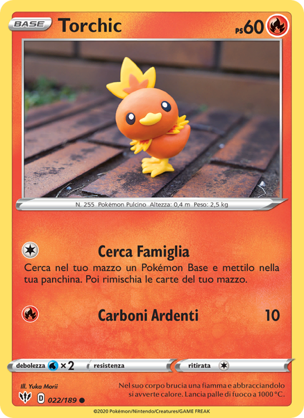 Torchic 022/201 — Darkness Ablaze (Italian Pokémon TCG card)