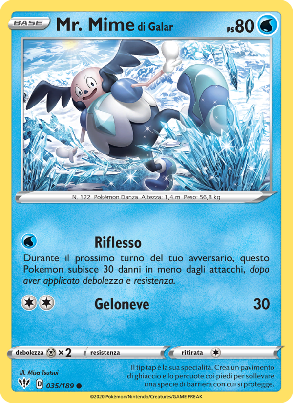Mr. Mime di Galar 035/201 — Darkness Ablaze (Italian Pokémon TCG card)