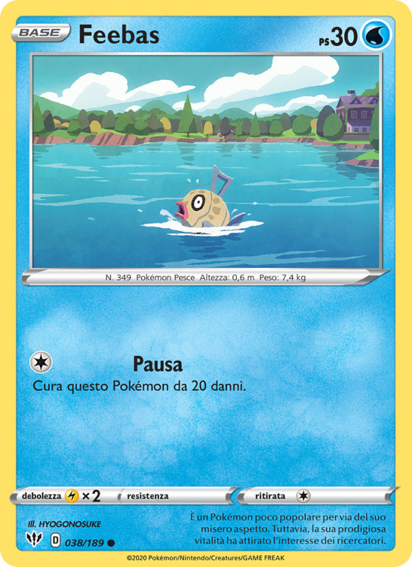 Feebas 038/201 — Darkness Ablaze (Italian Pokémon TCG card)