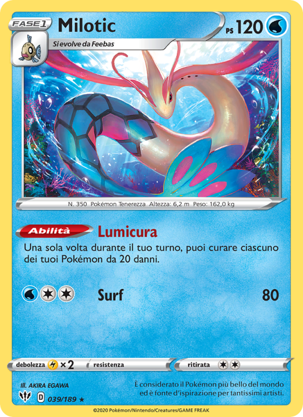 Milotic 039/201 — Darkness Ablaze (Italian Pokémon TCG card)
