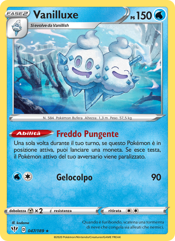 Vanilluxe 047/201 — Darkness Ablaze (Italian Pokémon TCG card)