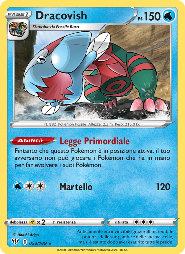 Dracovish 053/201 — Darkness Ablaze (Italian Pokémon TCG card)