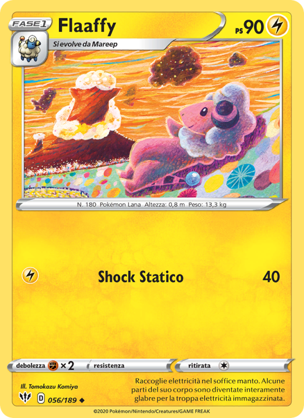 Flaaffy 056/201 — Darkness Ablaze (Italian Pokémon TCG card)