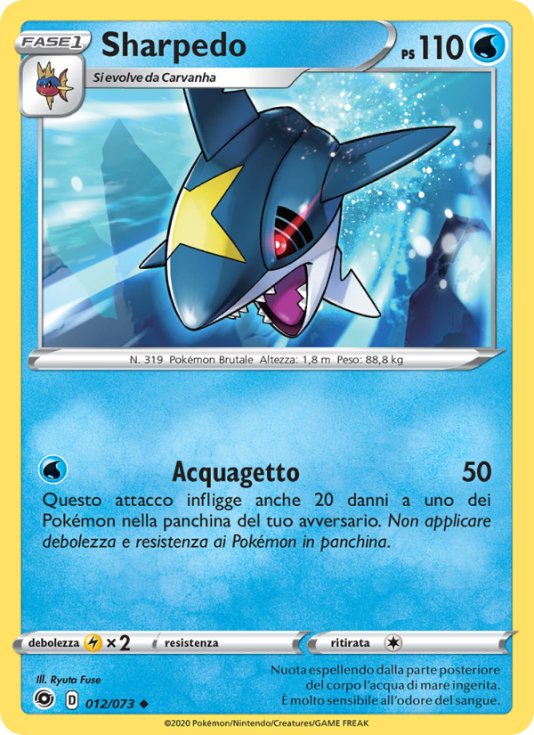 Sharpedo 012/80 — Champion's Path (Italian Pokémon TCG card)