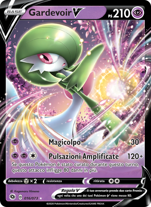 Gardevoir V 016/80 — Champion's Path (Italian Pokémon TCG card)