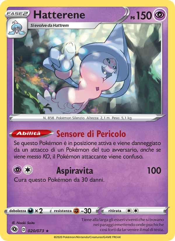 Hatterene 020/80 — Champion's Path (Italian Pokémon TCG card)