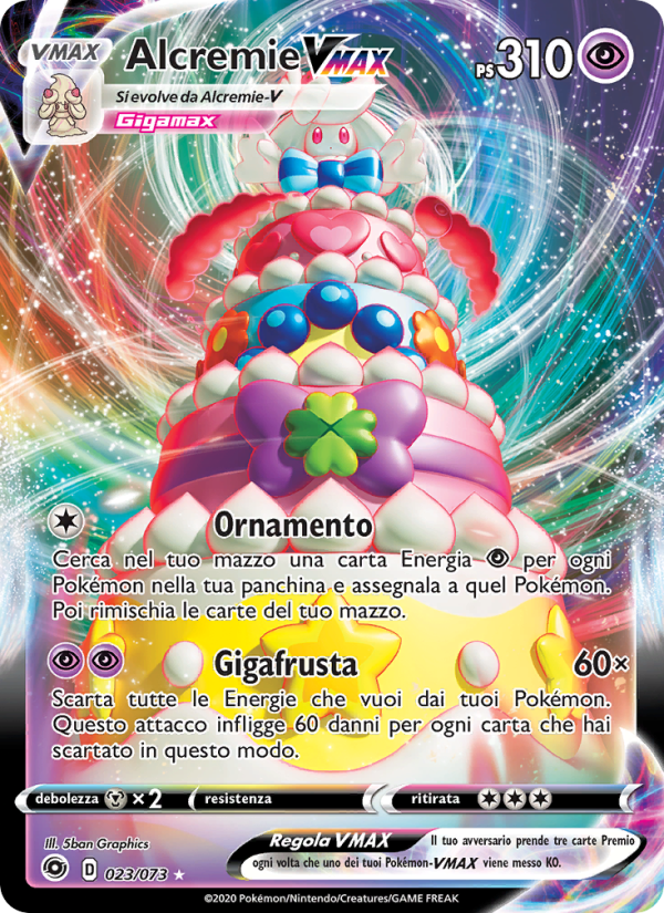 Alcremie VMAX 023/80 — Champion's Path (Italian Pokémon TCG card)