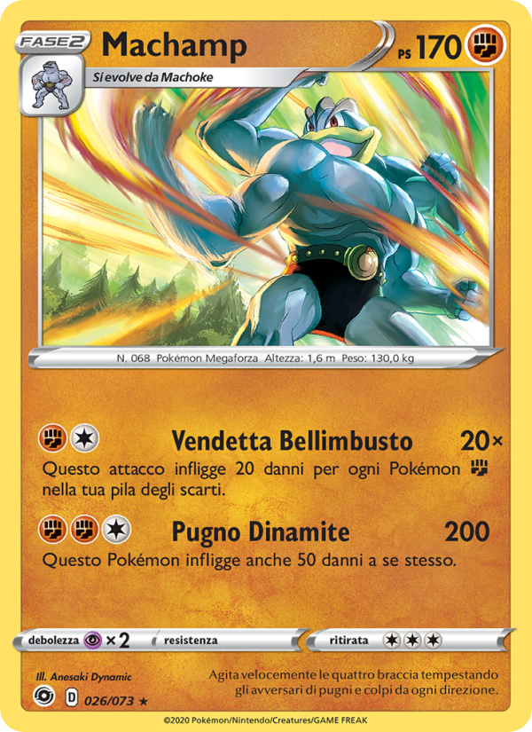 Machamp 026/80 — Champion's Path (Italian Pokémon TCG card)