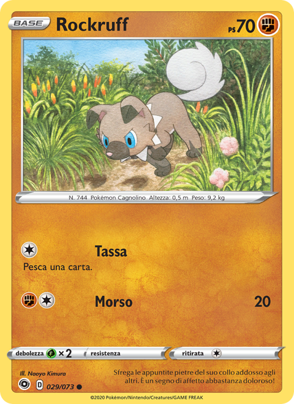 Rockruff 029/80 — Champion's Path (Italian Pokémon TCG card)