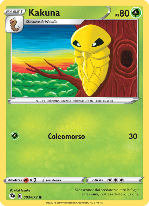 Kakuna 003/80 — Champion's Path (Italian Pokémon TCG card)