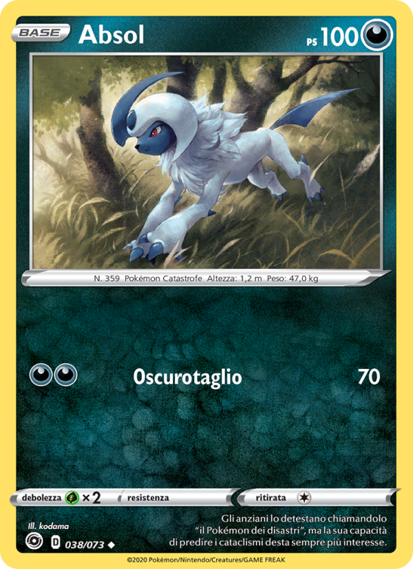 Absol 038/80 — Champion's Path (Italian Pokémon TCG card)