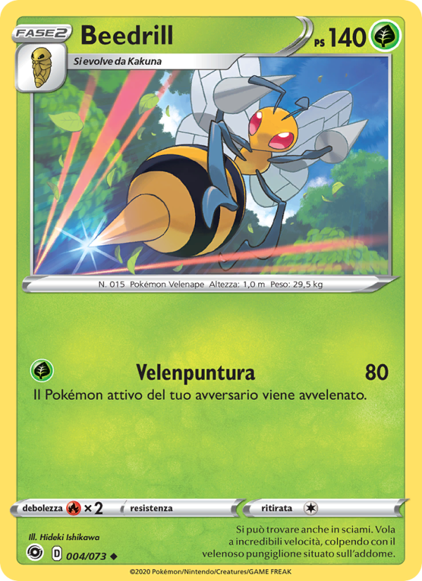 Beedrill 004/80 — Champion's Path (Italian Pokémon TCG card)