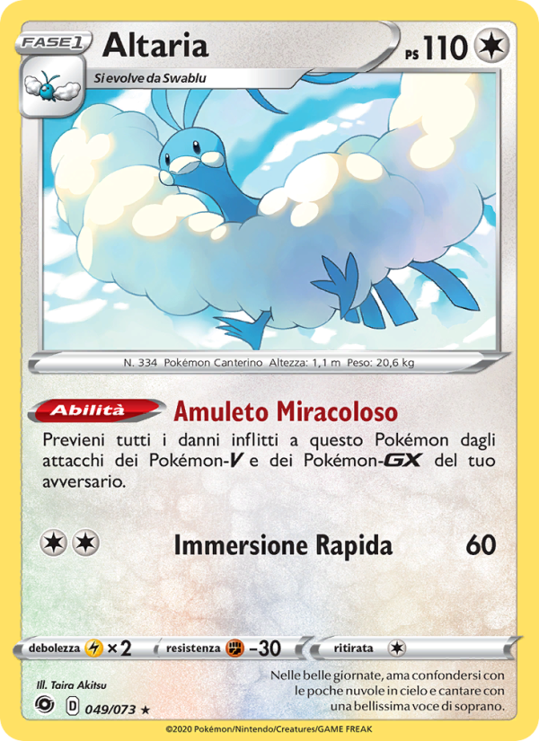 Altaria 049/80 — Champion's Path (Italian Pokémon TCG card)