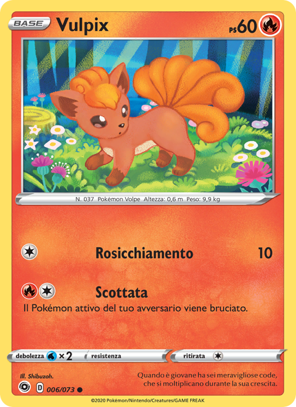 Vulpix 006/80 — Champion's Path (Italian Pokémon TCG card)