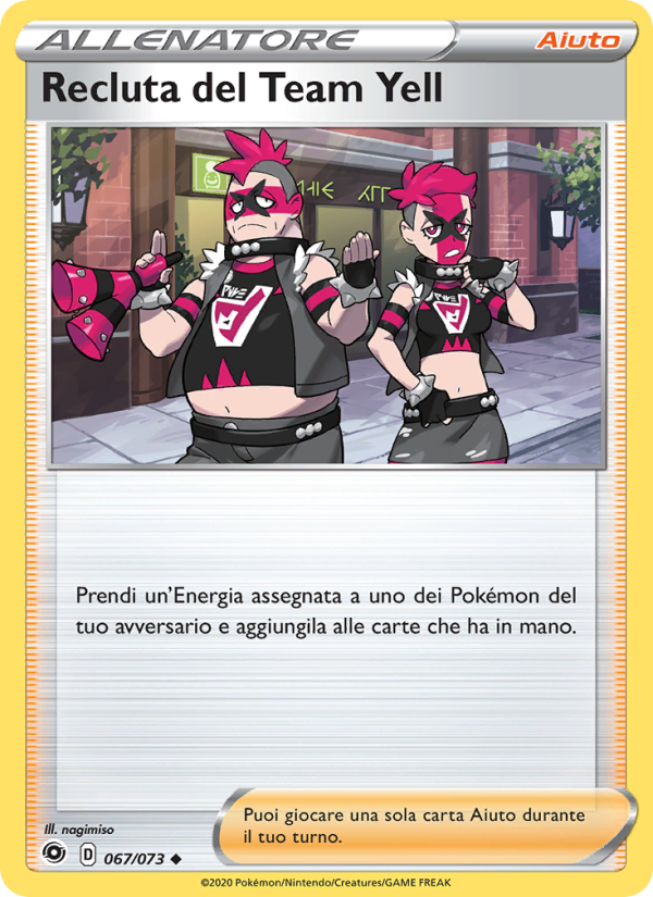 Recluta del Team Yell 067/80 — Champion's Path (Italian Pokémon TCG card)