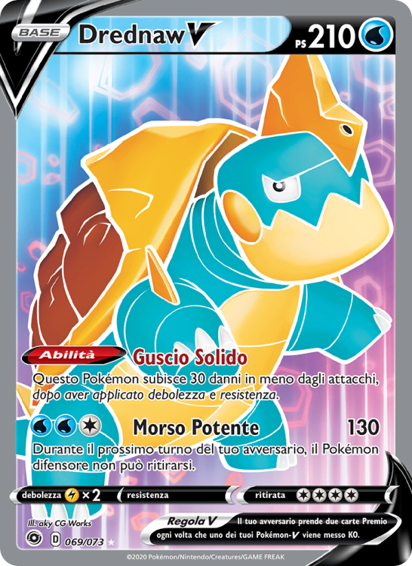 Drednaw V 069/80 — Champion's Path (Italian Pokémon TCG card)