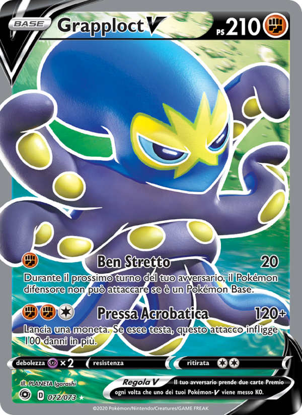 Grapploct V 072/80 — Champion's Path (Italian Pokémon TCG card)