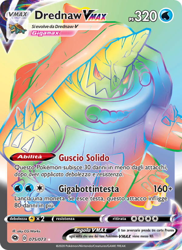 Drednaw VMAX 075/80 — Champion's Path (Italian Pokémon TCG card)