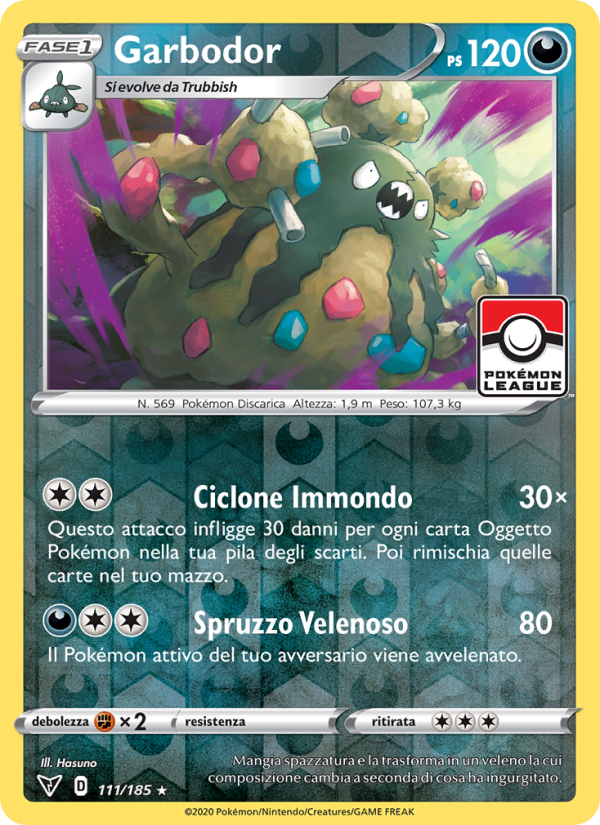 Garbodor 111/203 — Vivid Voltage (Italian Pokémon TCG card)