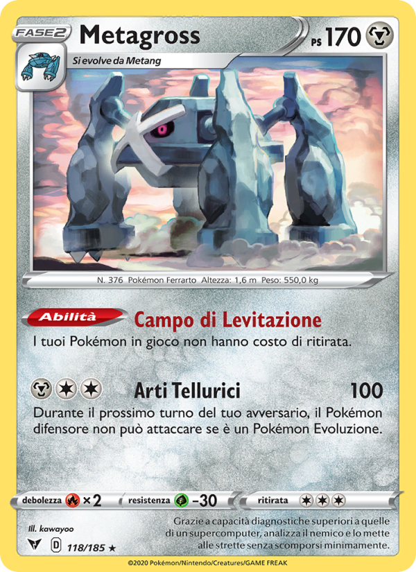Metagross 118/203 — Vivid Voltage (Italian Pokémon TCG card)