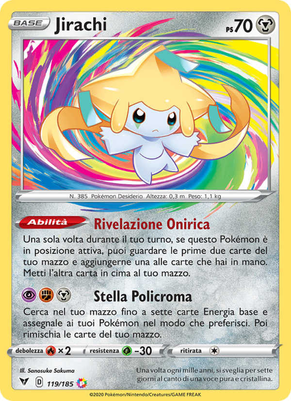 Jirachi 119/203 — Vivid Voltage (Italian Pokémon TCG card)