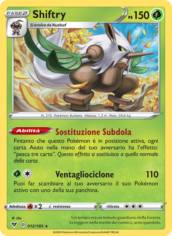 Shiftry 012/203 — Vivid Voltage (Italian Pokémon TCG card)