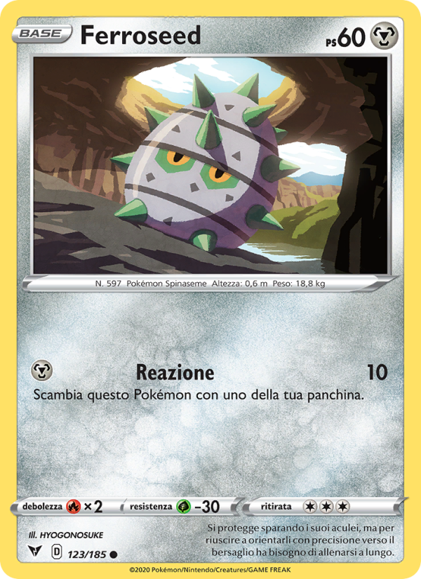 Ferroseed 123/203 — Vivid Voltage (Italian Pokémon TCG card)