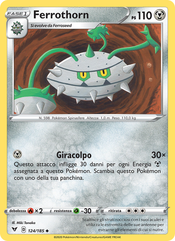 Ferrothorn 124/203 — Vivid Voltage (Italian Pokémon TCG card)