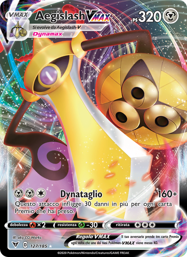 Aegislash VMAX 127/203 — Vivid Voltage (Italian Pokémon TCG card)