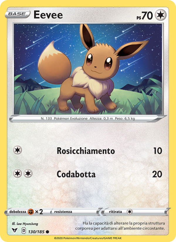 Eevee 130/203 — Vivid Voltage (Italian Pokémon TCG card)