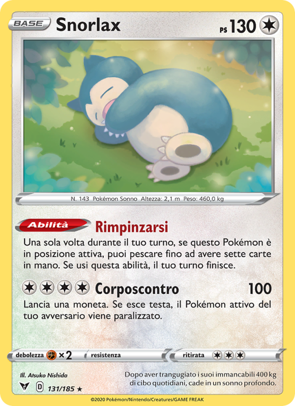 Snorlax 131/203 — Vivid Voltage (Italian Pokémon TCG card)