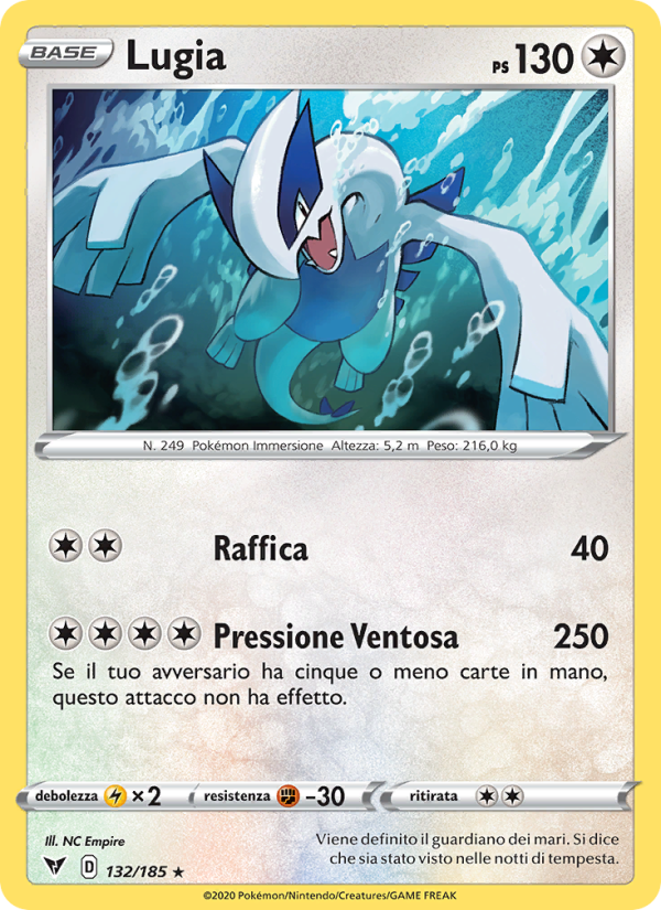 Lugia 132/203 — Vivid Voltage (Italian Pokémon TCG card)
