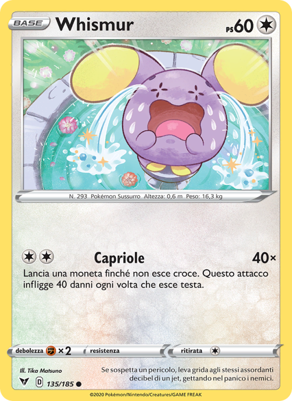 Whismur 135/203 — Vivid Voltage (Italian Pokémon TCG card)