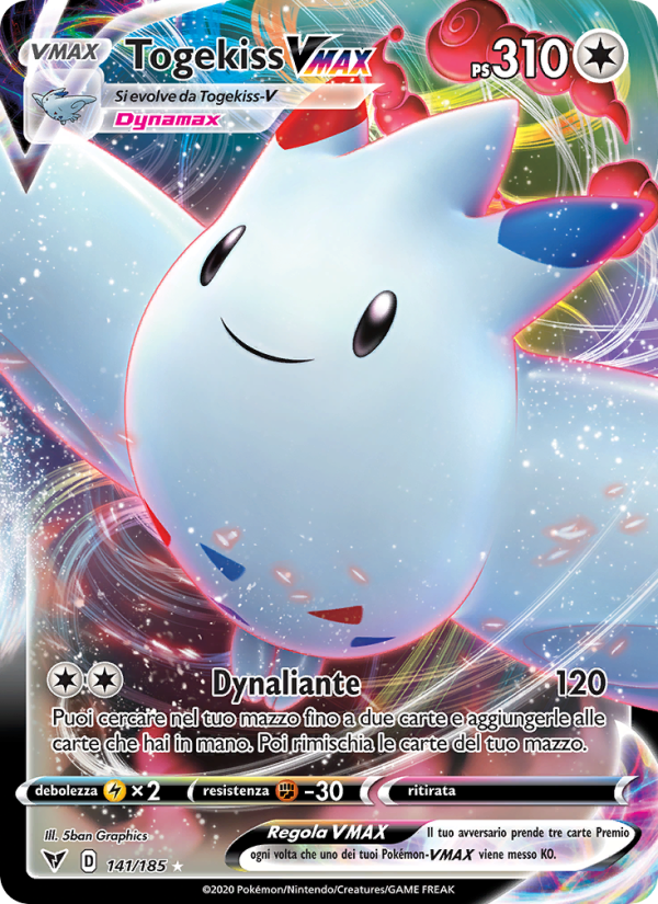Togekiss VMAX 141/203 — Vivid Voltage (Italian Pokémon TCG card)