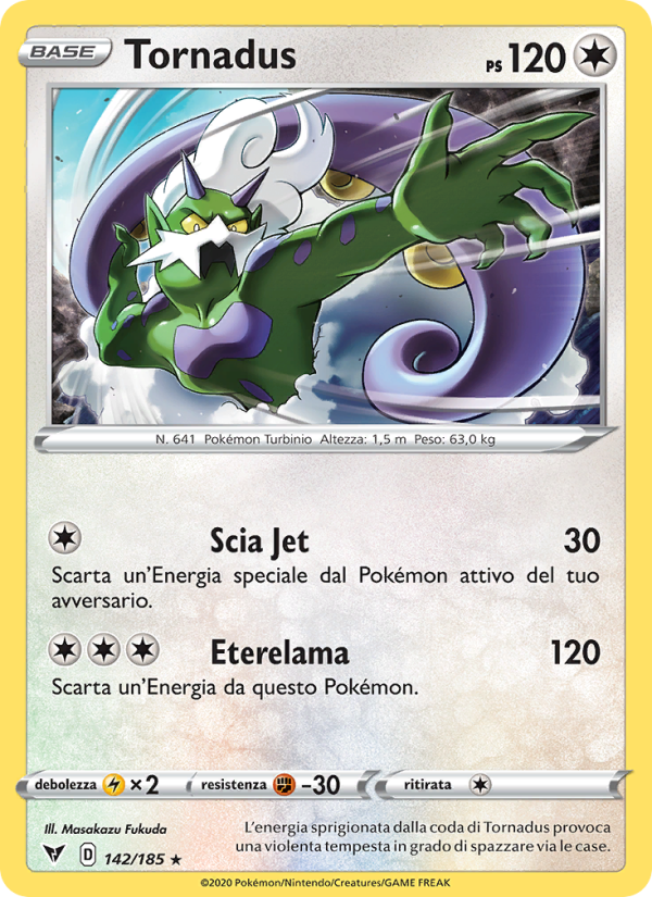 Tornadus 142/203 — Vivid Voltage (Italian Pokémon TCG card)