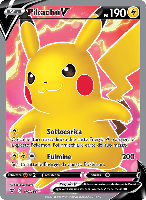 Pikachu V 170/203 — Vivid Voltage (Italian Pokémon TCG card)