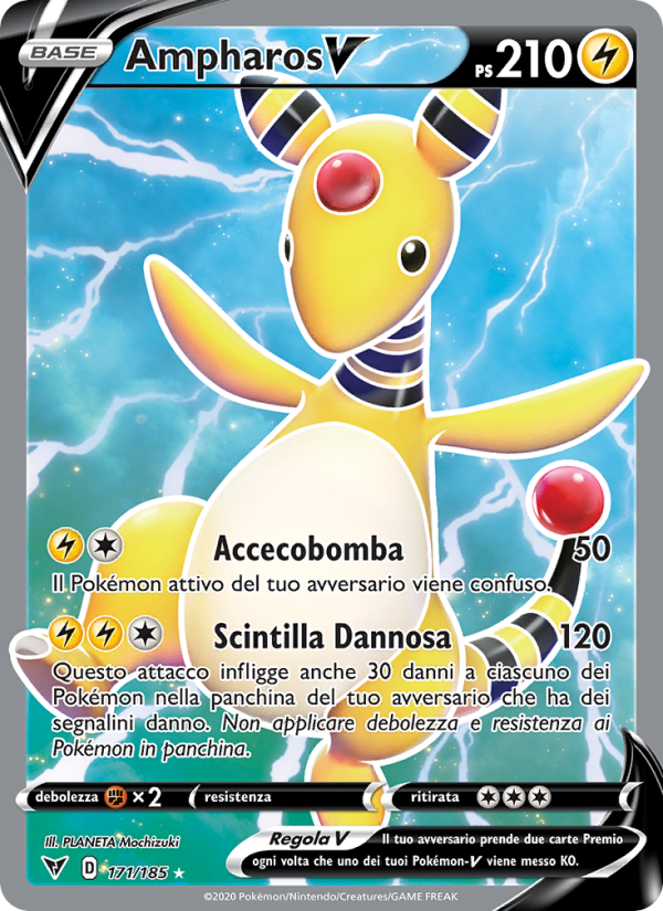 Ampharos V 171/203 — Vivid Voltage (Italian Pokémon TCG card)