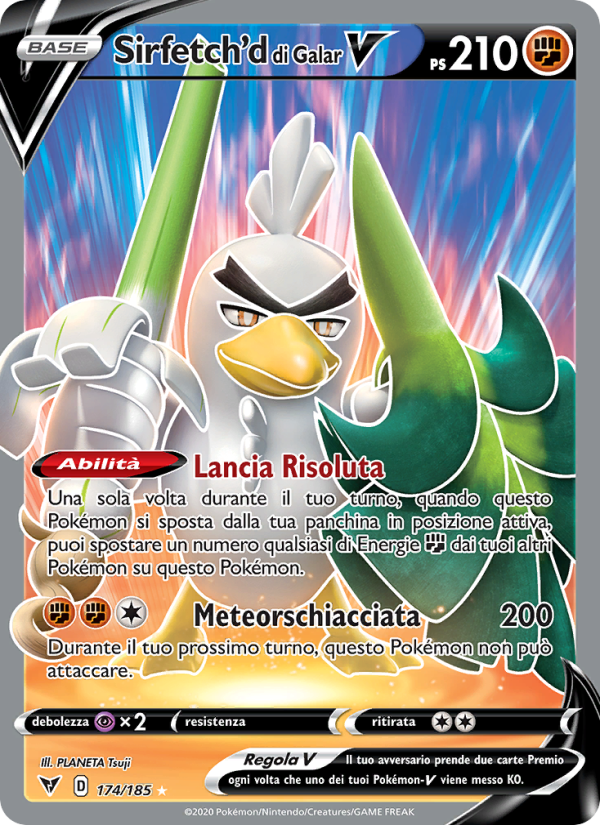 Sirfetch'd di Galar V 174/203 — Vivid Voltage (Italian Pokémon TCG card)