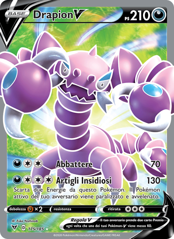 Drapion V 175/203 — Vivid Voltage (Italian Pokémon TCG card)